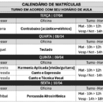 Confira Seu Dia de Matrícula!